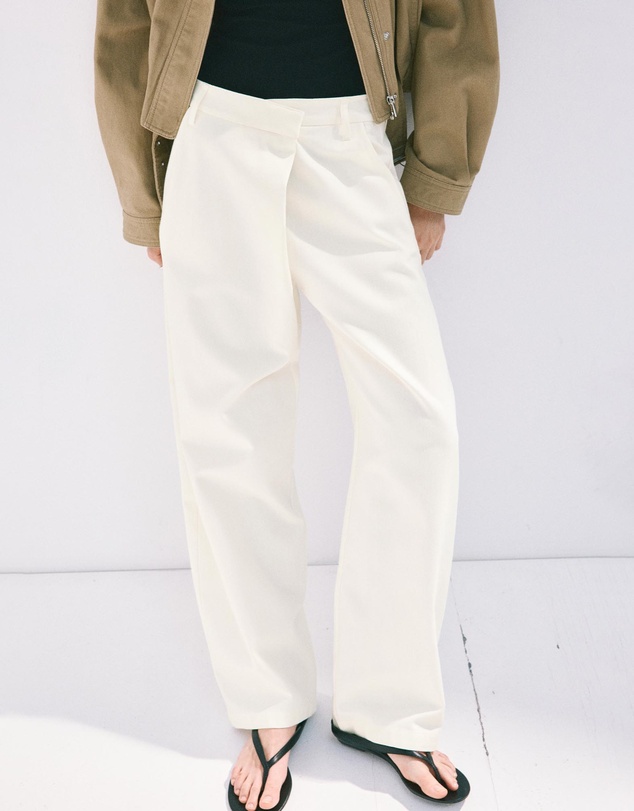 M.N.G - Asymmetric Cotton Trousers