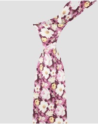 Abelard - Formal Watercolour Floral Print Tie