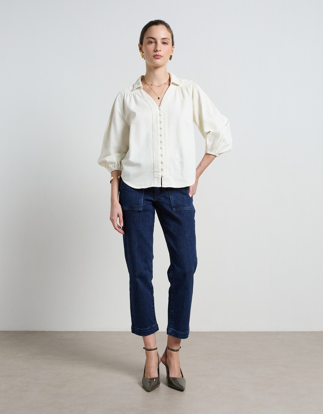 DRICOPER DENIM - Stella Stretch High Waisted Indigo Trousers