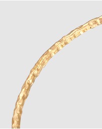 Elli Jewelry - Bracelet Bangle Basic Hammered in 925 Sterling Silver Gold Plated