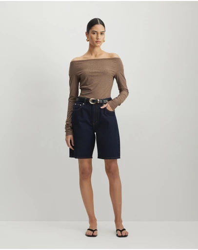 AERE - Talon Longline Denim Shorts