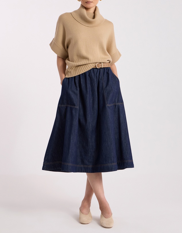 David Lawrence - Mateo Denim Midi Skirt