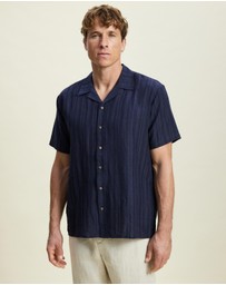 AERE - Linen Rayon Camp Collar Shirt