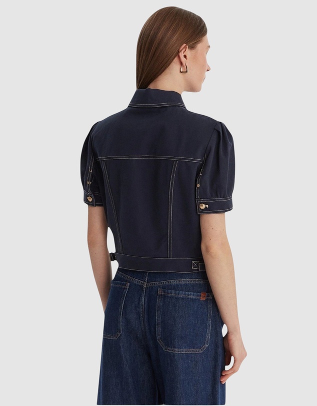 GUESS - Short Sleeve Coreline Contrast Stitch Trucker Jacket