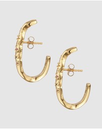 Haze & Glory - ICONIC EXCLUSIVE - Celestial Molten Hoop Earrings in Gold-Plated 925 Silver