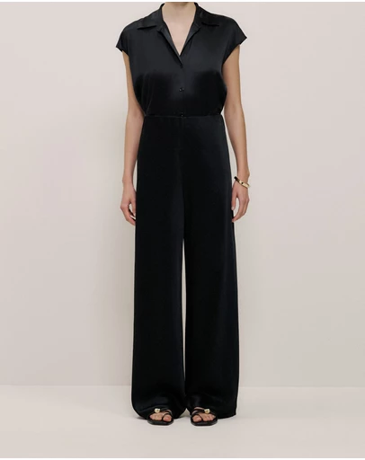 Trenery - Satin Bias Cut Pant in Black