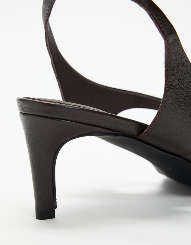 AERE - Zoe Leather Heeled Thong Sandals - Women's