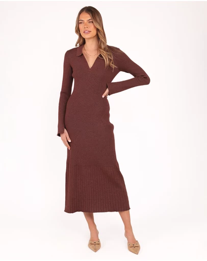 Petal & Pup - Makenna Knit Dress - Brown