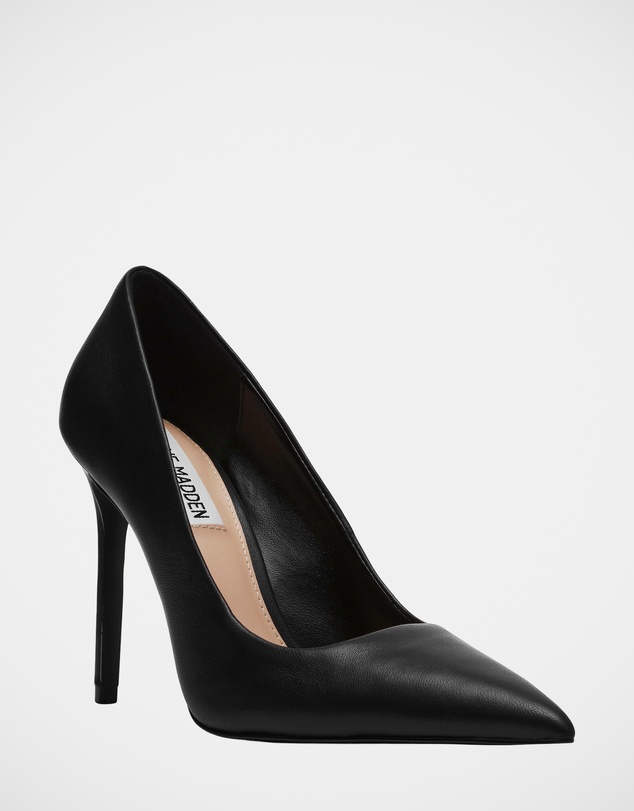 Steve Madden - Eden Black Leather Heels