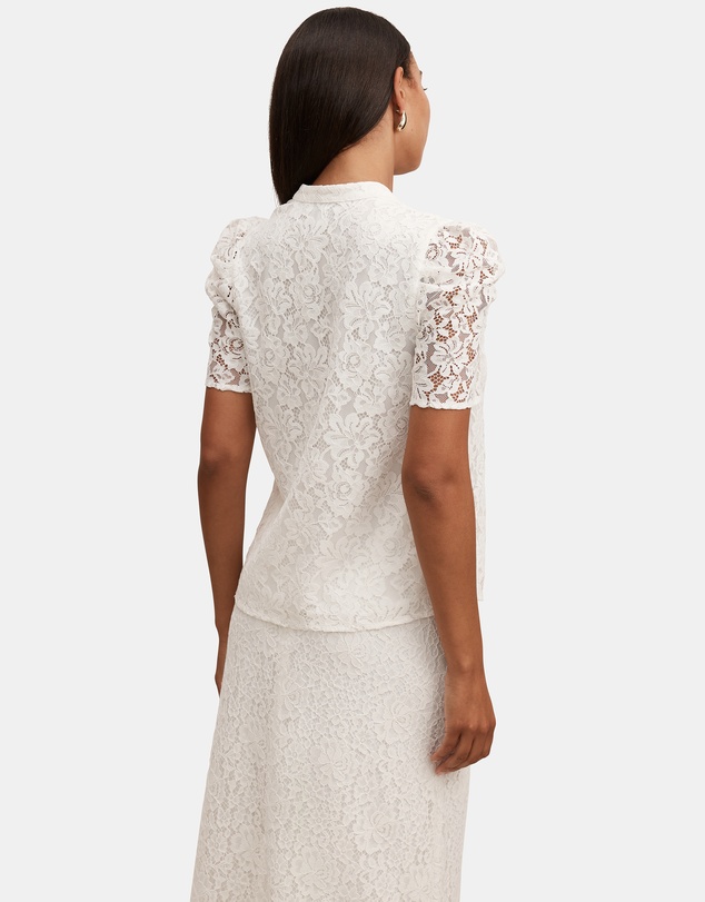 Forever New - Lina Short Sleeves Lace Blouse