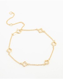 Lovisa - Gold Plated Sterling Silver Flower Statement Bracelet
