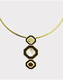 Florence Broadhurst - Octagonal Mop Pendant Ring Necklace