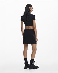 Desigual - Slim butterfly miniskirt