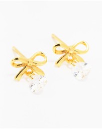 Lovisa - Gold Plated Sterling Silver Bow & Pear Earrings