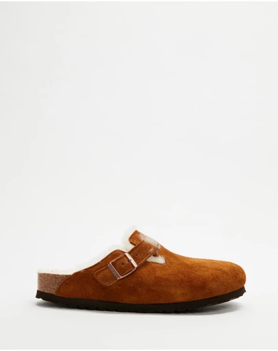 Birkenstock - Boston Suede Leather/Shearling Narrow