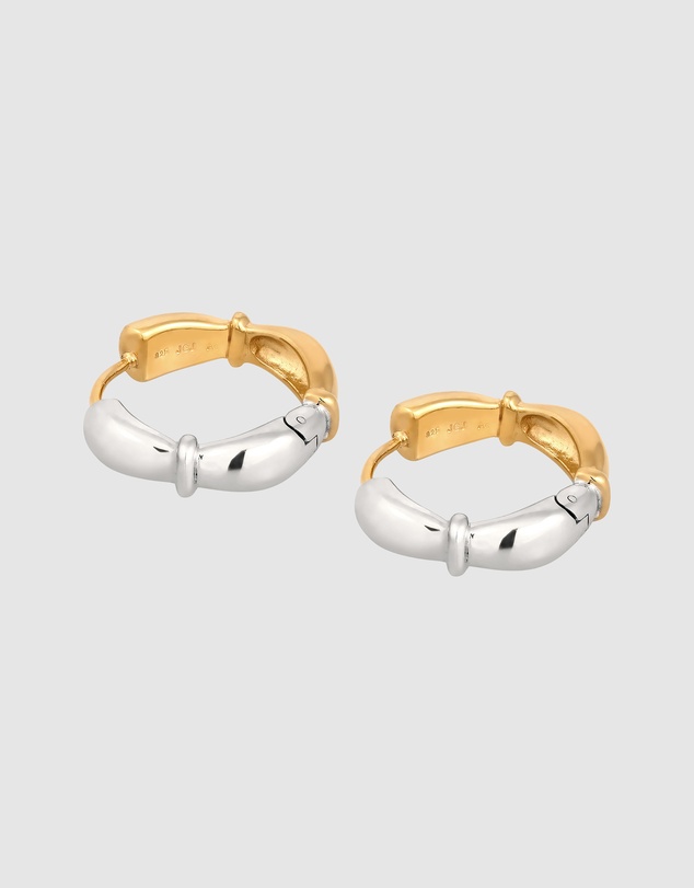 Elli Jewelry - Earrings Hoops Bicolor 925 Sterling Silver