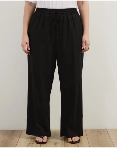 Atmos&Here Curvy - Zosia Cotton Linen Flared Pants