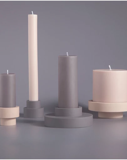 porter green - escc medium pillar candle soy-blend unscented candles