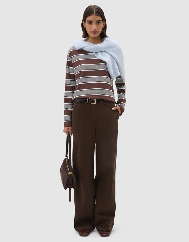Oroton - Long Sleeve Stripe Tee