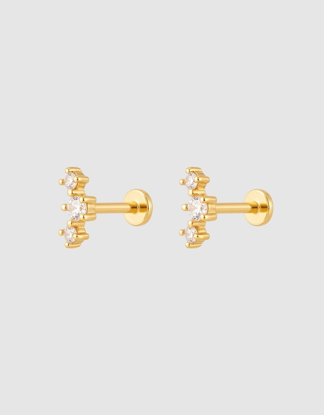 HOUSE OF SLANI - Gold Luma Flatback Helix Ear Piercing