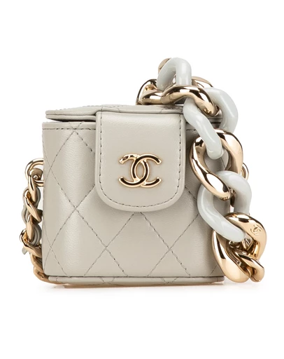 Pre-Loved by Azura Reborn - Pre-Loved Mini Lambskin Elegant Chain Vanity Case