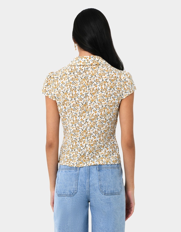 Forcast - Roxanne Floral Cap Sleeve Top