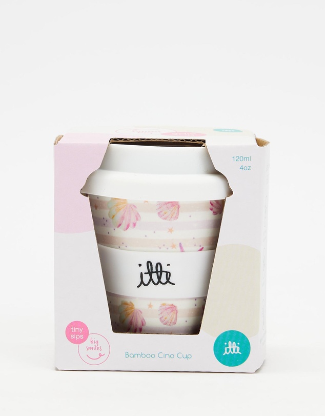 itti bitti - Reusable Baby Cino Cup with 2 Straws - Seashells