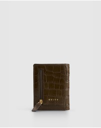Evity - Dahlia Leather Croc Credit Card