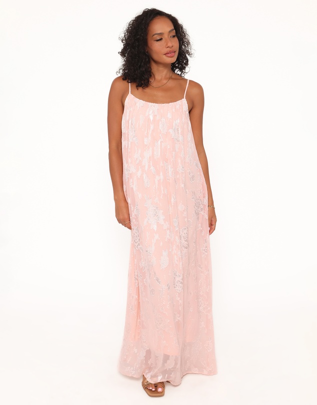 Petal & Pup - Lumina Jacquard Maxi Dress - Pink