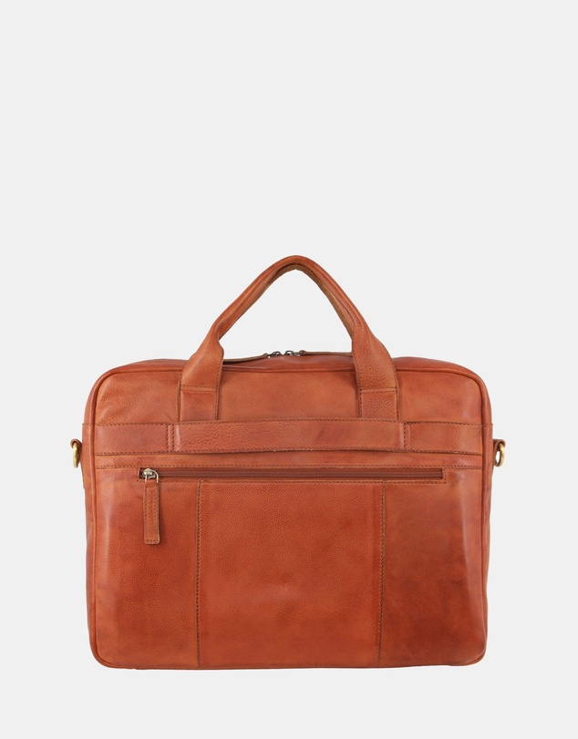 Pierre Cardin - Pierre Cardin Rustic Leather Computer Bag