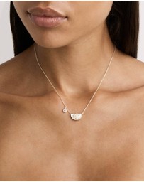 By Charlotte - Silver Lotus Birthstone Necklace - September