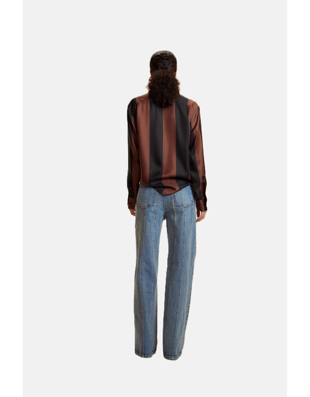 Cynthia Rowley - Silk Striped Button-Up Shirt