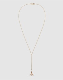 Elli Jewelry - Necklace Pearl Y-Shape Bridal 925 Sterling Silver Gold-Plated