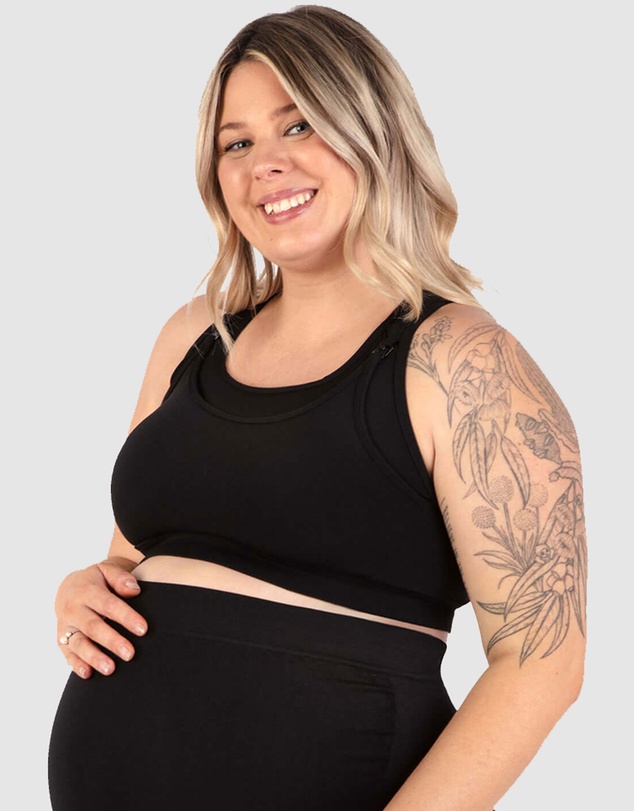 B Free Intimate Apparel - Pregnancy & Nursing Racer Back Bra Easy-On & One-Handed Nursing (B-C-D-DD) Cup