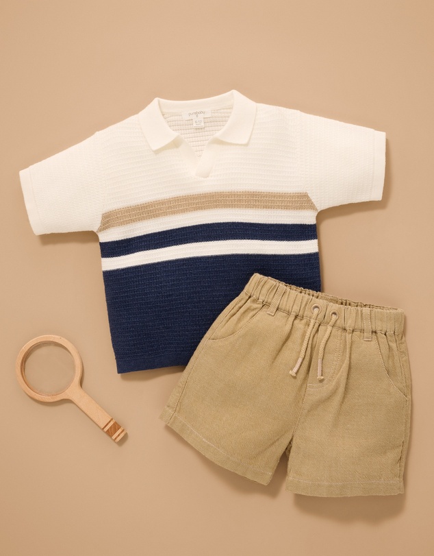 Purebaby - Knitted Polo- Kids-Babies