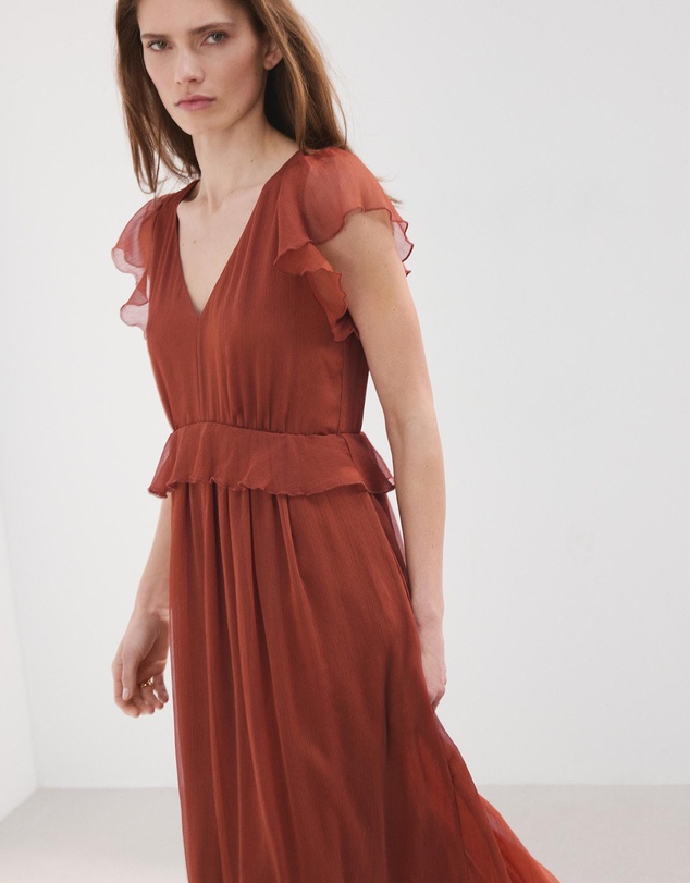 M.N.G - Long Ruffled Dress