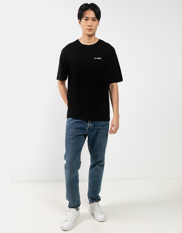 Karl Lagerfeld - Linen Blend Logo T-Shirt