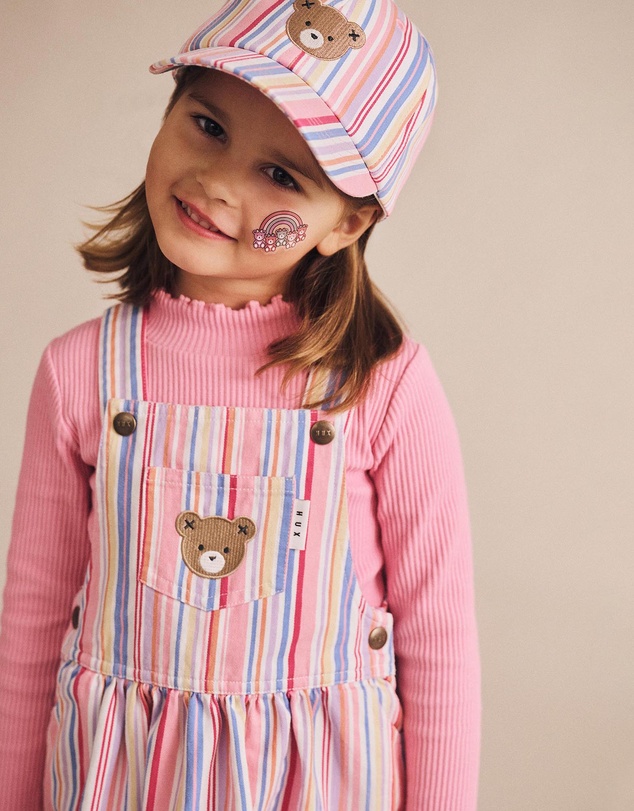 Huxbaby - Pastel Stripe Pinafore Dress - Babies-Kids