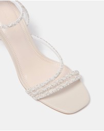 Forever New - Penelope Asymmetrical Pearl Trim Heels