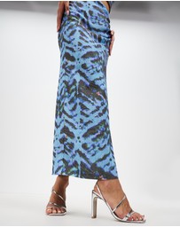 Third Form - Electric Tucked Maxi Skirt