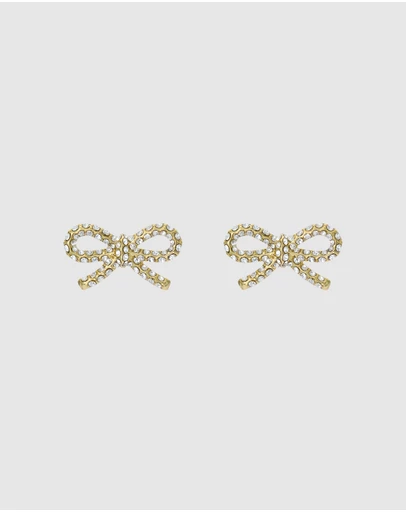 Ted Baker - RIBECCA: Crystal Ribbon Bow Stud Earrings