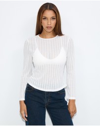 Dazie - Bondi Sheer Long Sleeve Top