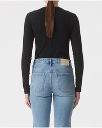 Nobody Denim - Panelled Long Sleeve Rib Top