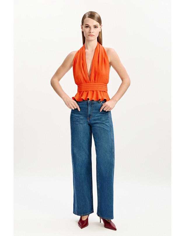 Bardot - Amala Pleated Halter Neck