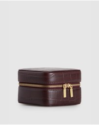 Evity - Lila Croc Emboss Jewellery Box