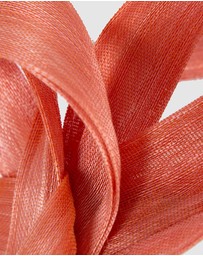 Fillies Collection - Orange Abaca Loops Racing Fascinator