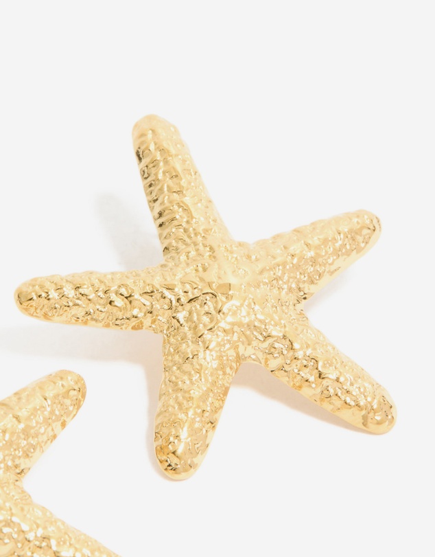 Lovisa - Waterproof Gold Plated Stainless Steel Statement Starfish Stud Earrings