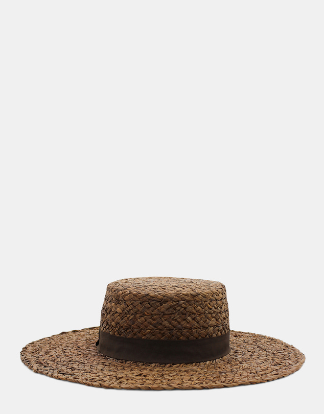 Morgan & Taylor - Catalina Braided Raffia Boater Brown