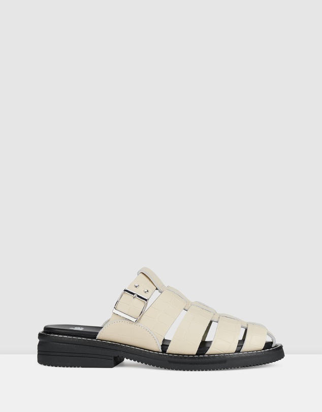 Rollie - Mule Fisherman Croc Flat