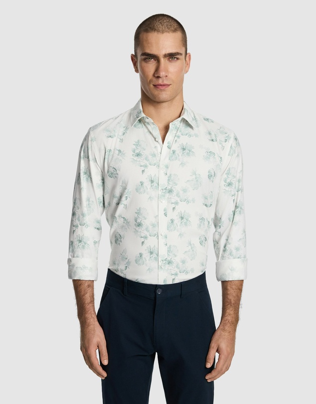 yd. - Catalunya Slim Floral Shirt